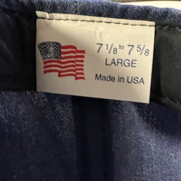 Vintage USPS Hat Snapback Blue Denim Cap USA Made Post Office New Old Stoc - Picture 3 of 4